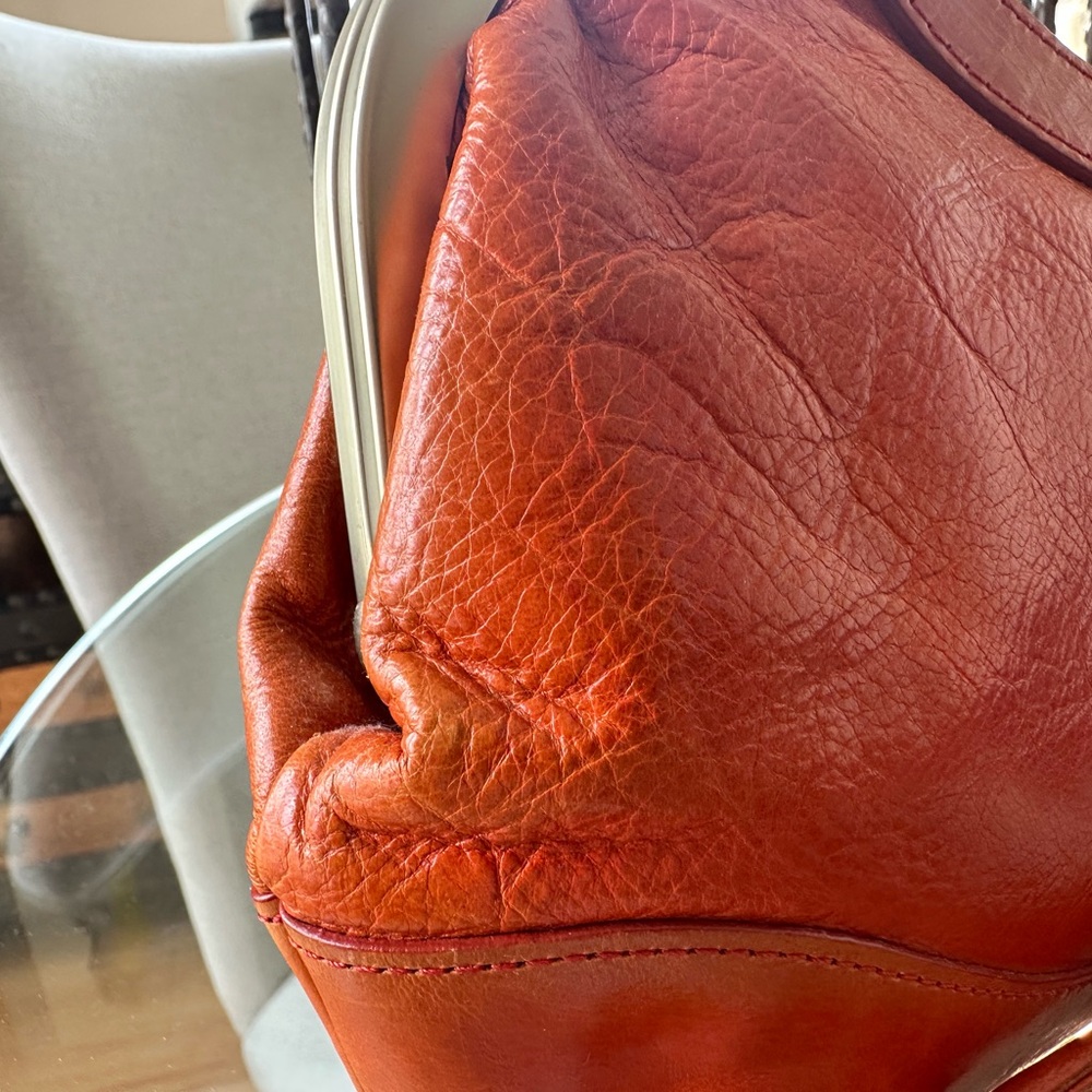 Stylish Latico NJ Orange 
 Real Leather Clutch - Picture 4 of 15
